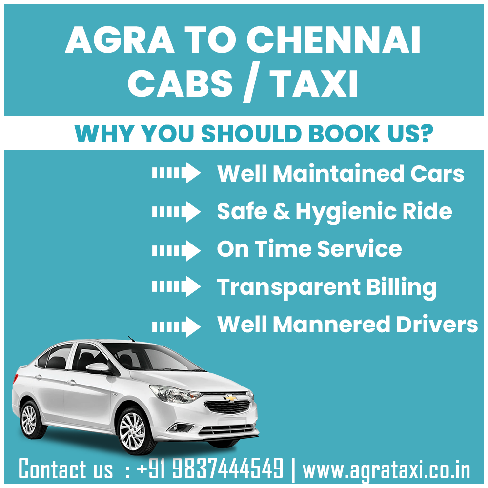 agra to Chennai taxi hire